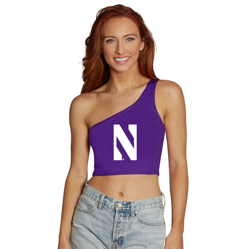 Northwestern Wildcats Purple One Shoulder Top