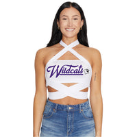 Northwestern Wildcats White Multi Way Bandeau Top