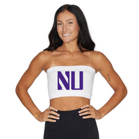 Northwestern Wildcats White Bandeau Top