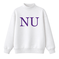 Northwestern White Mock Neck Sweatshirt