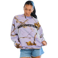 Northwestern Lavender Camo Mock Neck Sweatshirt