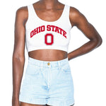 Ohio State OSU Buckeyes White Crop Top