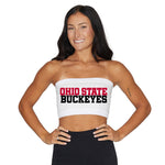 Ohio State OSU Buckeyes White Bandeau Top