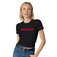 Ohio State OSU Buckeyes Black Embroidered Baby Tee