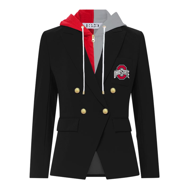 Ohio State OSU Buckeyes Hooded Blazer Jacket