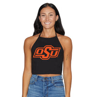 Oklahoma State Cowboys Black Halter Top