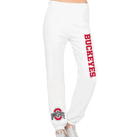 Ohio State OSU Buckeyes White Sweatpants