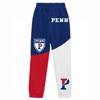 Sweatpants with 'Penn' logo on a white background