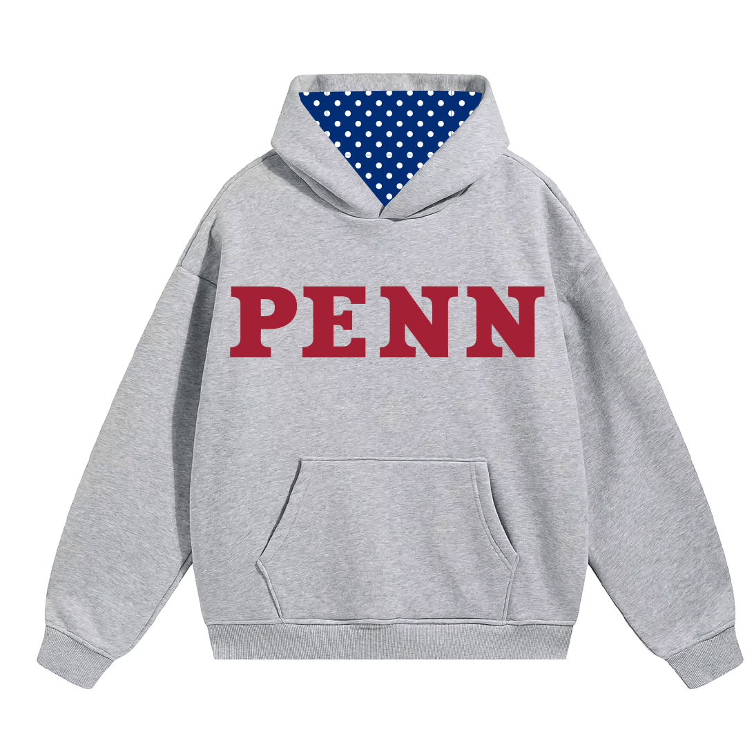 Penn Gray Polka Dot Hoodie