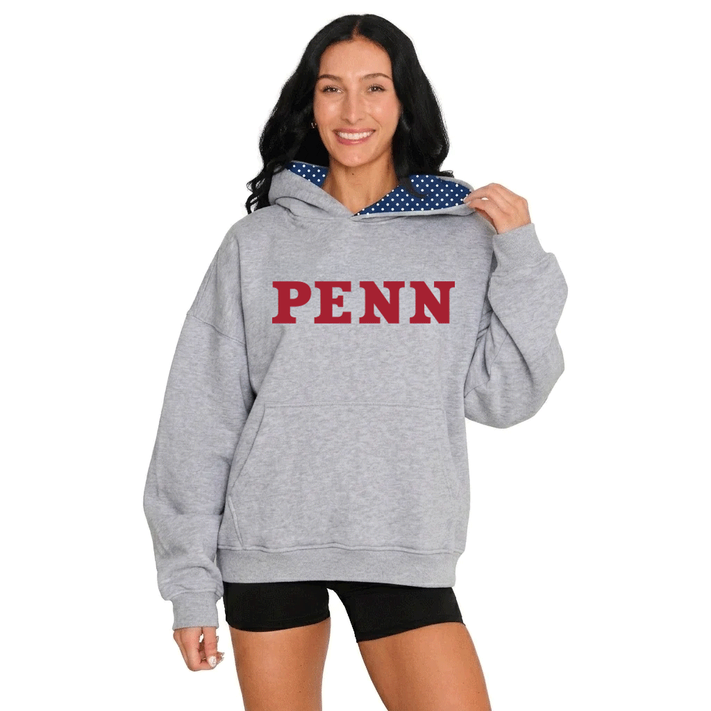 Penn Gray Polka Dot Hoodie