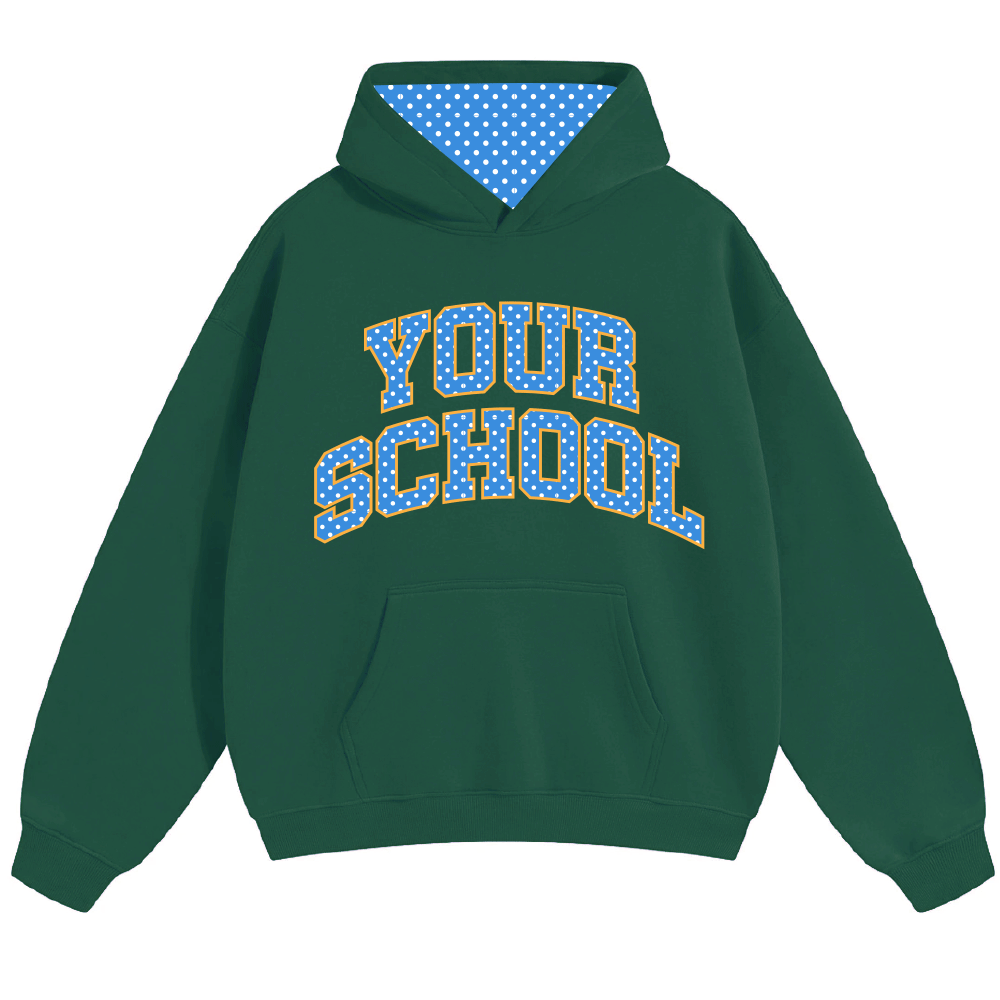 Custom College Polka Dot Hoodie