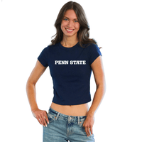 Penn State Navy Embroidered Baby Tee