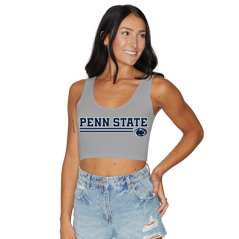 Penn State Gray Crop Tank Top