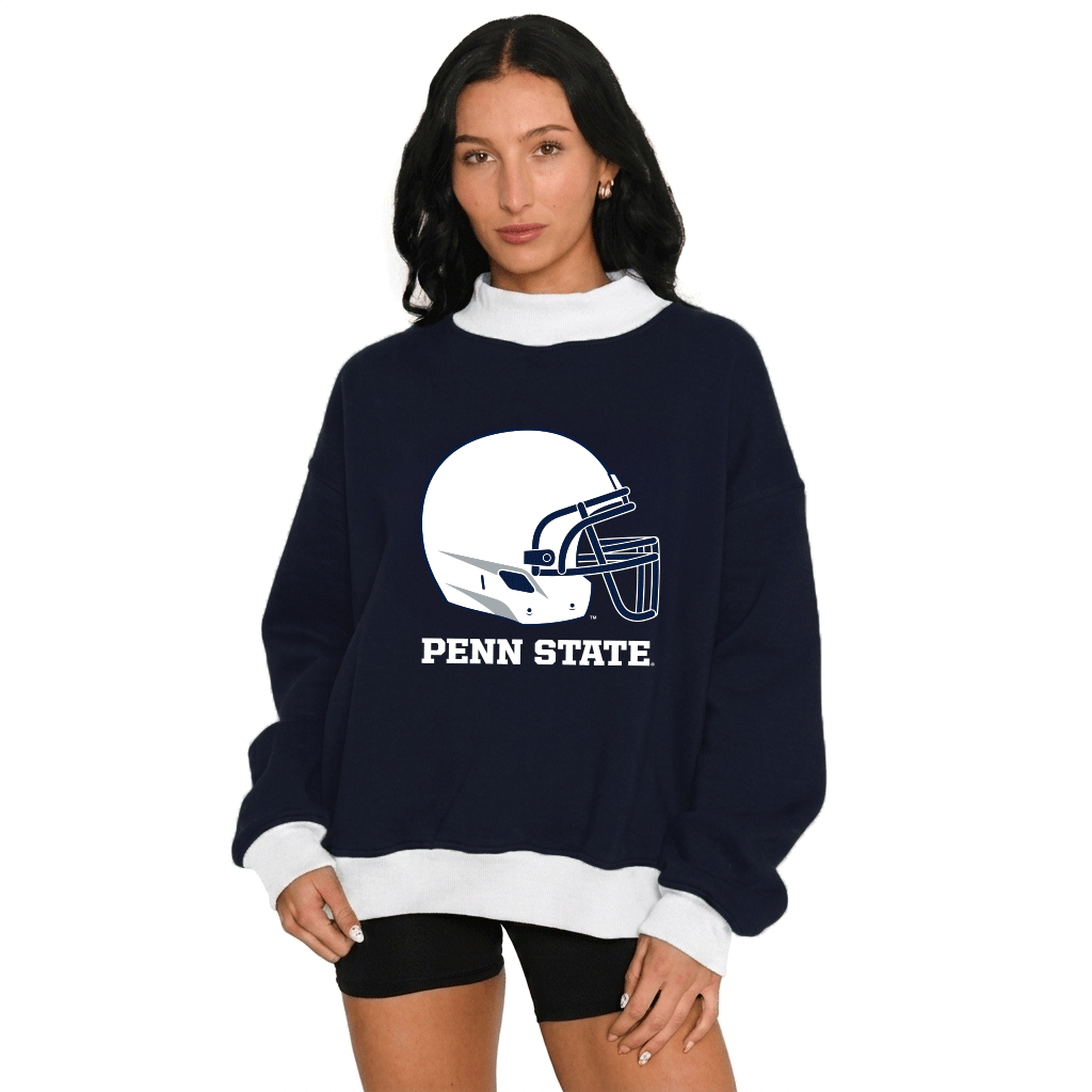 Penn State Two Tone Game Day Mock Neck Sweatshirt