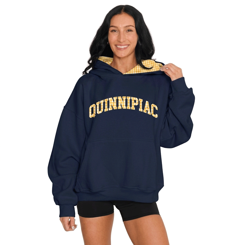 Quinnipiac Gingham Hoodie