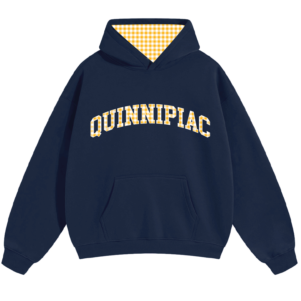 Quinnipiac Gingham Hoodie