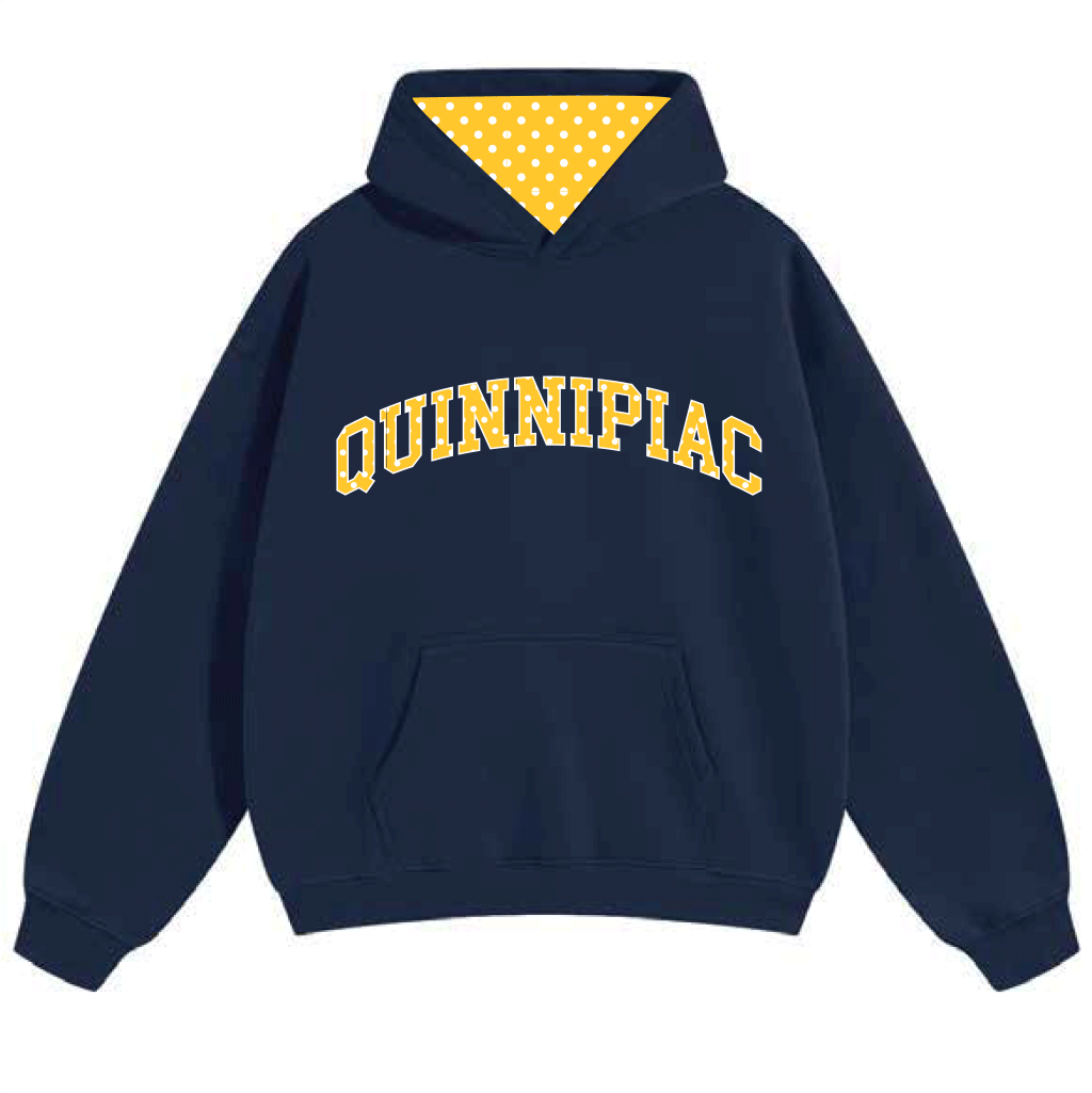 Quinnipiac Polka Dot Hoodie