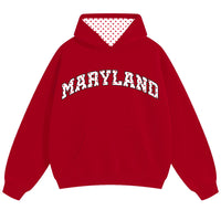 Maryland Terps Red Polka Dot Hoodie