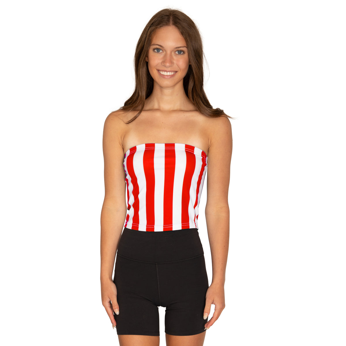 Red & White Striped Tube Top Red & White Striped Tube Top