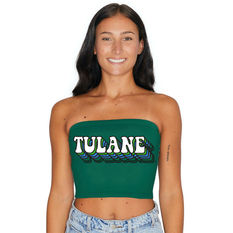 Tulane Retro Green Tube Top
