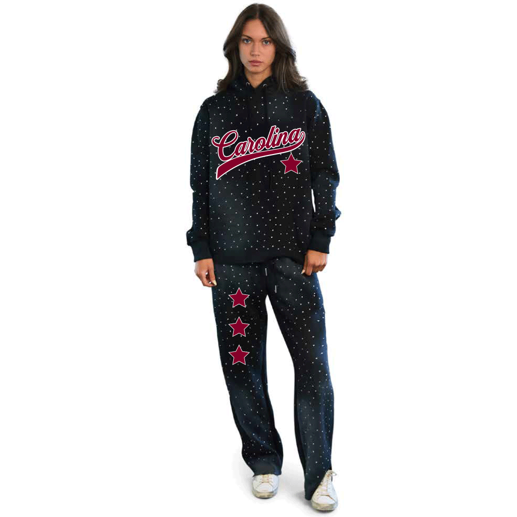South Carolina Gamecocks Faded Rhinestone Sweat Set