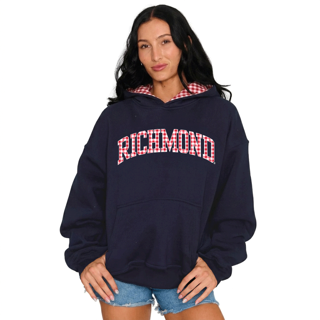 Richmond Spiders Gingham Hoodie