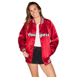University of Houston Satin Letterman Bomber Jacket
