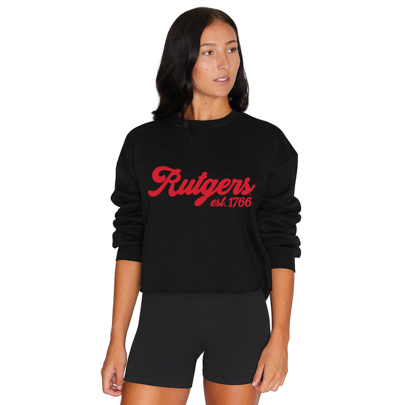 Rutgers Black Established Crewneck