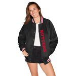 Rutgers Satin Letterman Bomber Jacket