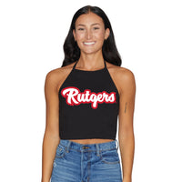 Rutgers Black Halter Top