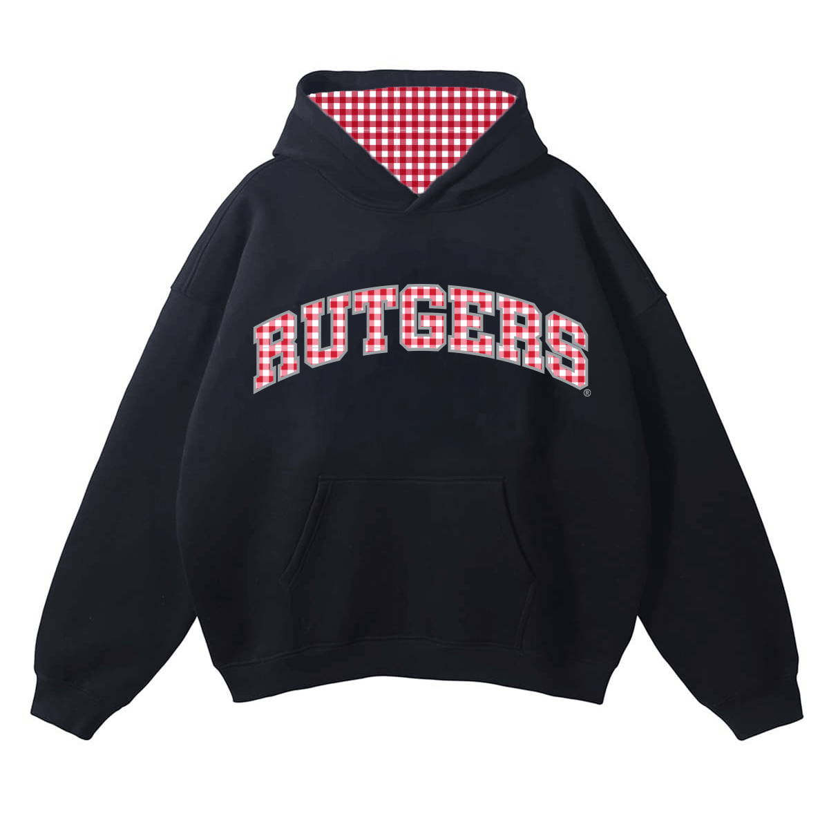 Rutgers Gingham Hoodie