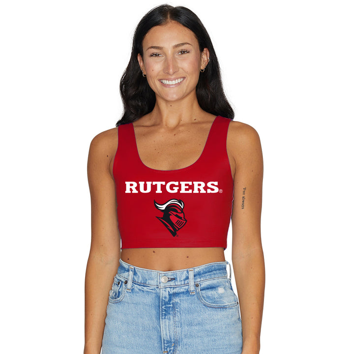 Black PLT Sleeveless Elastic Hem Crop Top | IRE