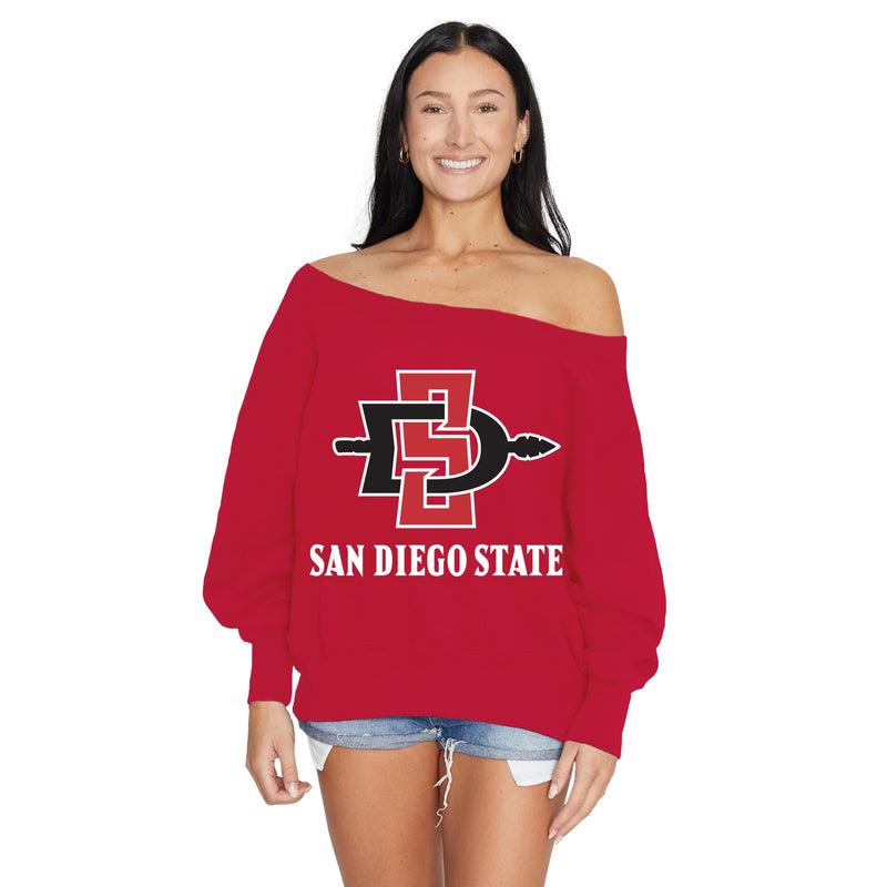 San Diego State Aztecs Off the Shoulder Sweatshirt