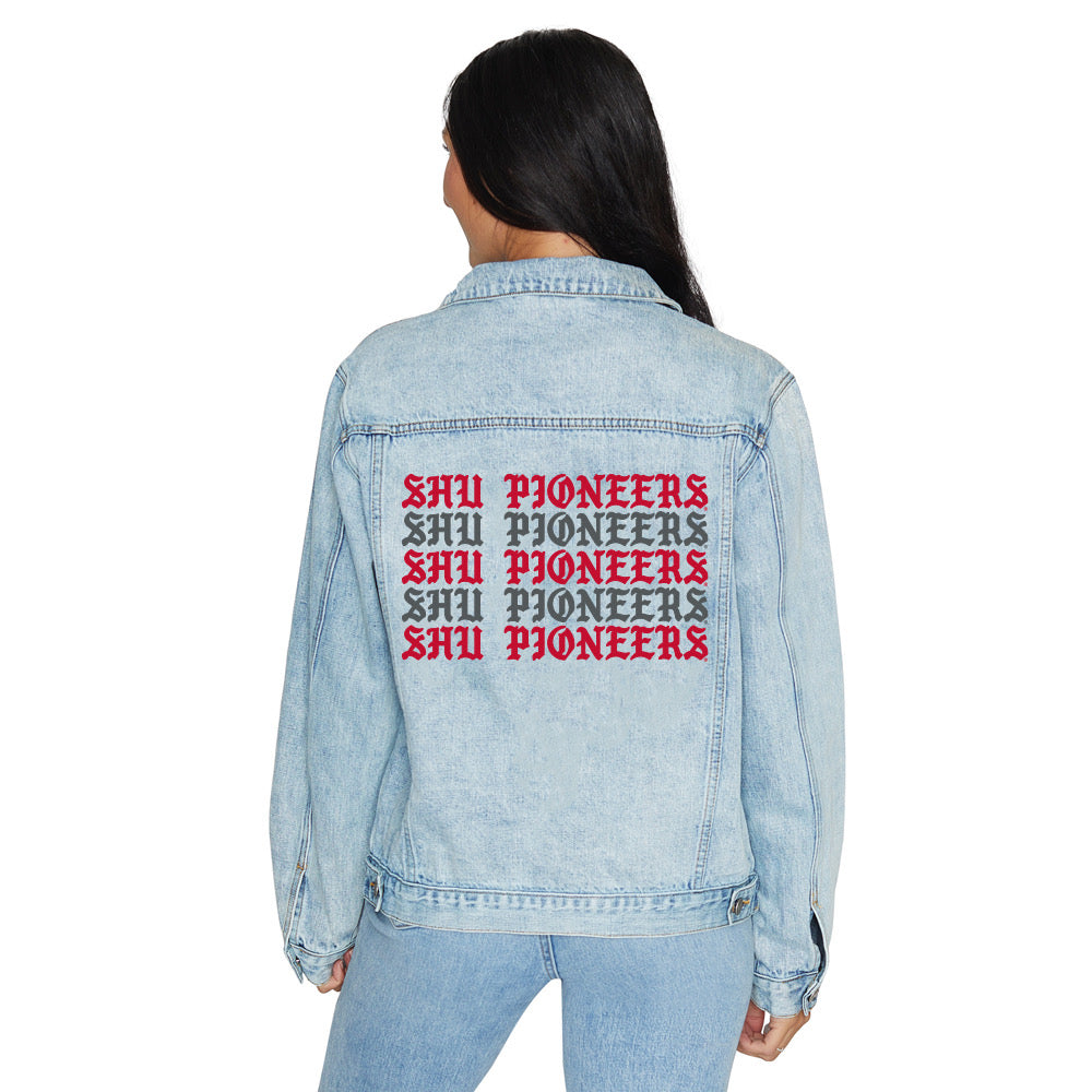 Sacred Heart Pioneers Gothic Denim Jacket