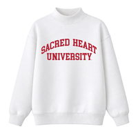 Sacred Heart Pioneers White Mock Neck Sweatshirt