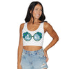 Tulane Roll Wave Sunglasses Crop Tank Top