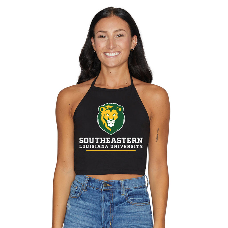 Southeastern Louisiana Lions Black Halter Top