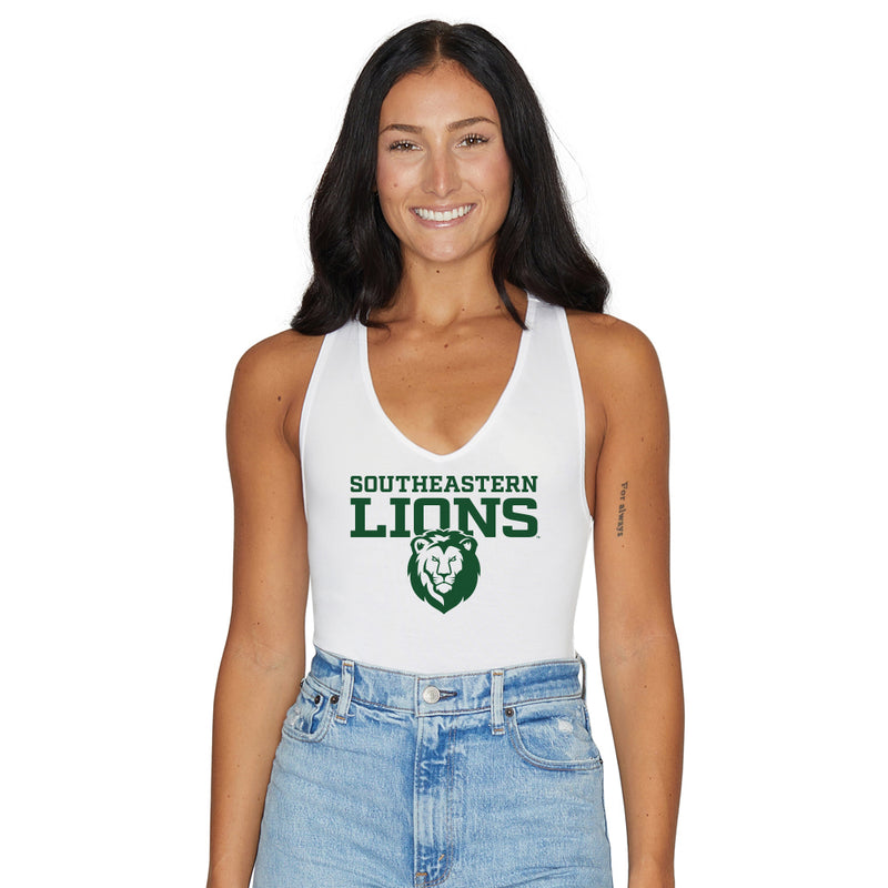 Southeastern Louisiana Lions White Bodysuit