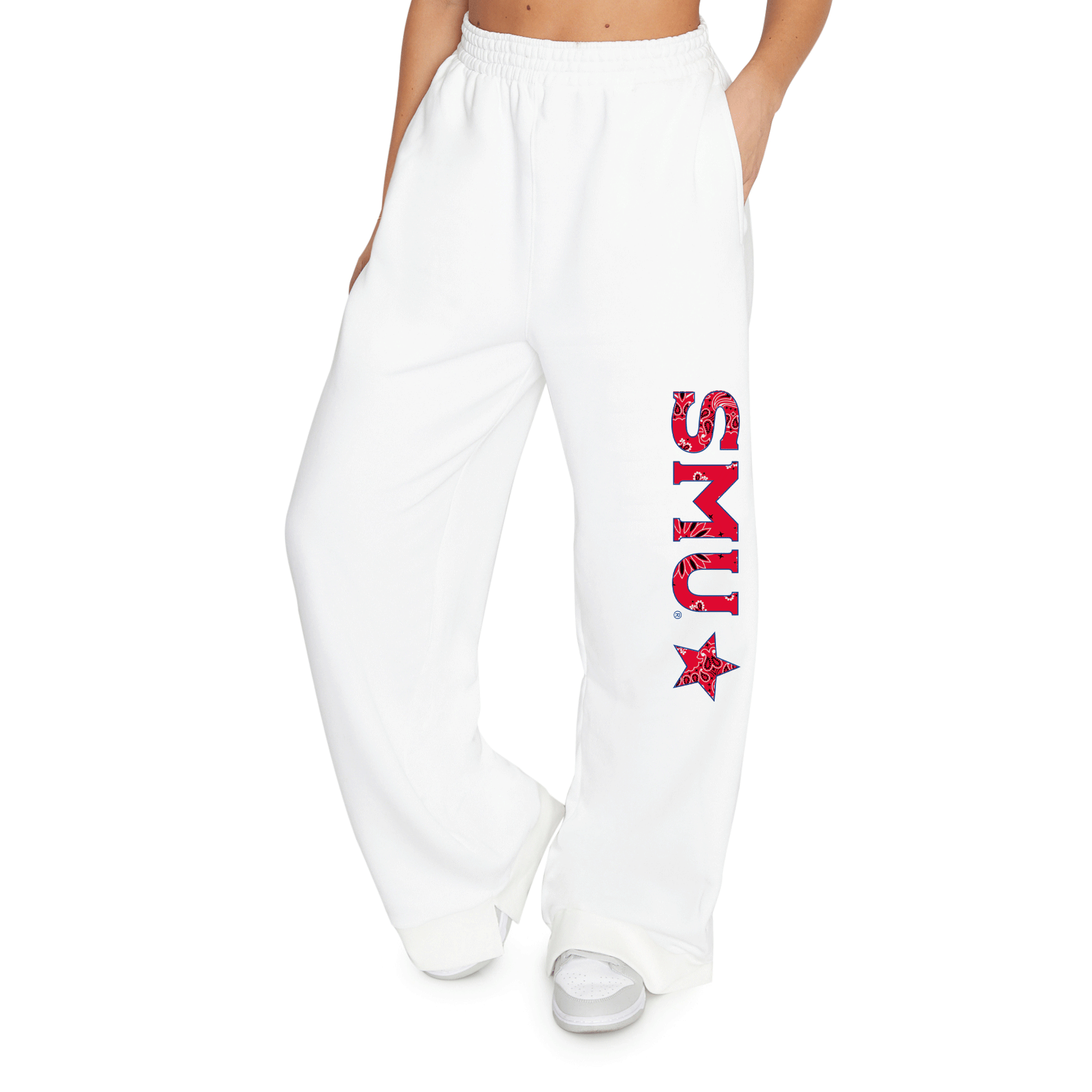 SMU Mustangs Bandana Flare Sweatpants