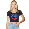 SMU Mustangs Black Babydoll Tee