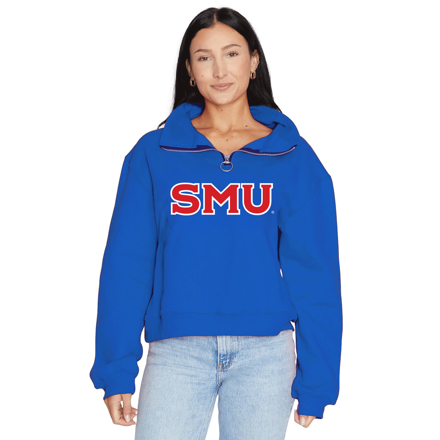 SMU Mustangs Quarter Zip Sweatshirt