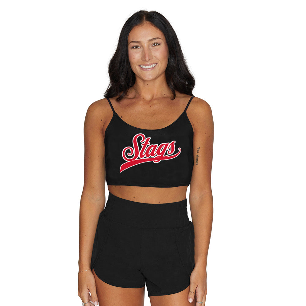 Fairfield Stags Black Spaghetti Tank
