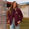 Texas State Satin Letterman Bomber Jacket