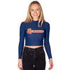 Syracuse Navy Mock Neck Top