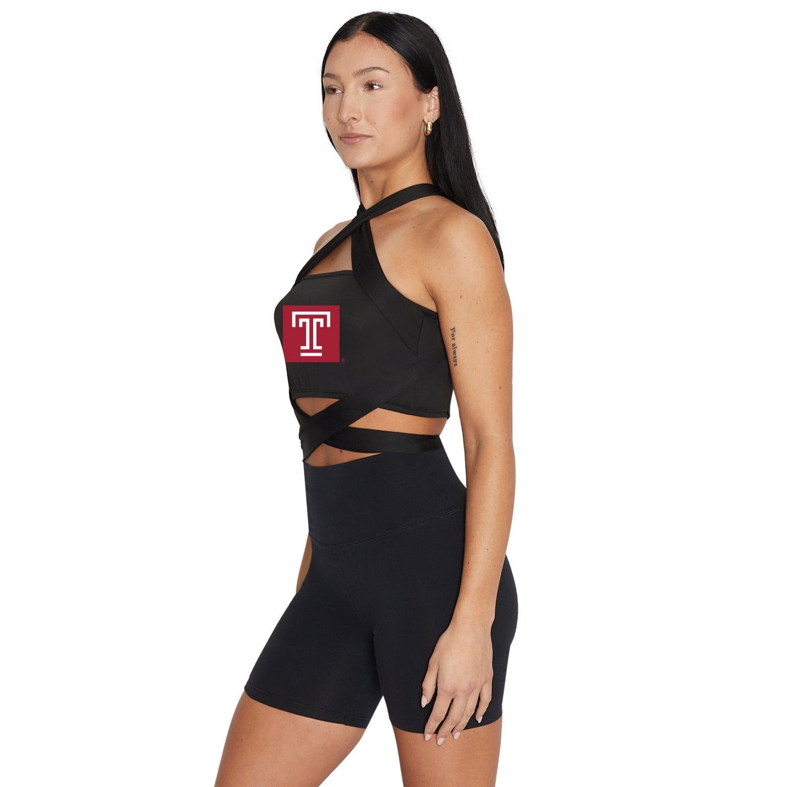 Temple Owls Black Multi Way Bandeau Top