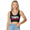 Tampa Spartans Black Crop Tank Top