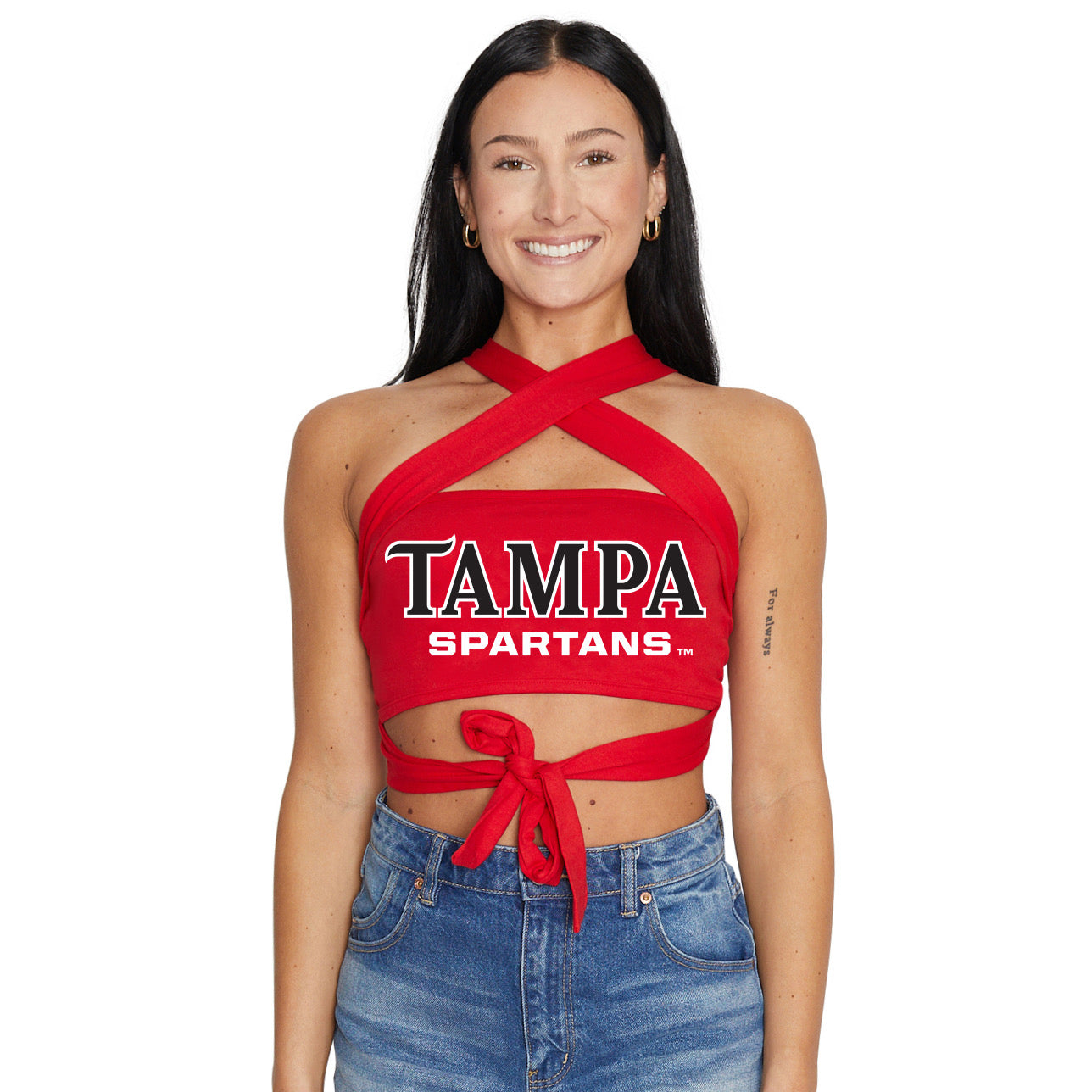 Tampa Spartans Red Multi Way Bandeau Top