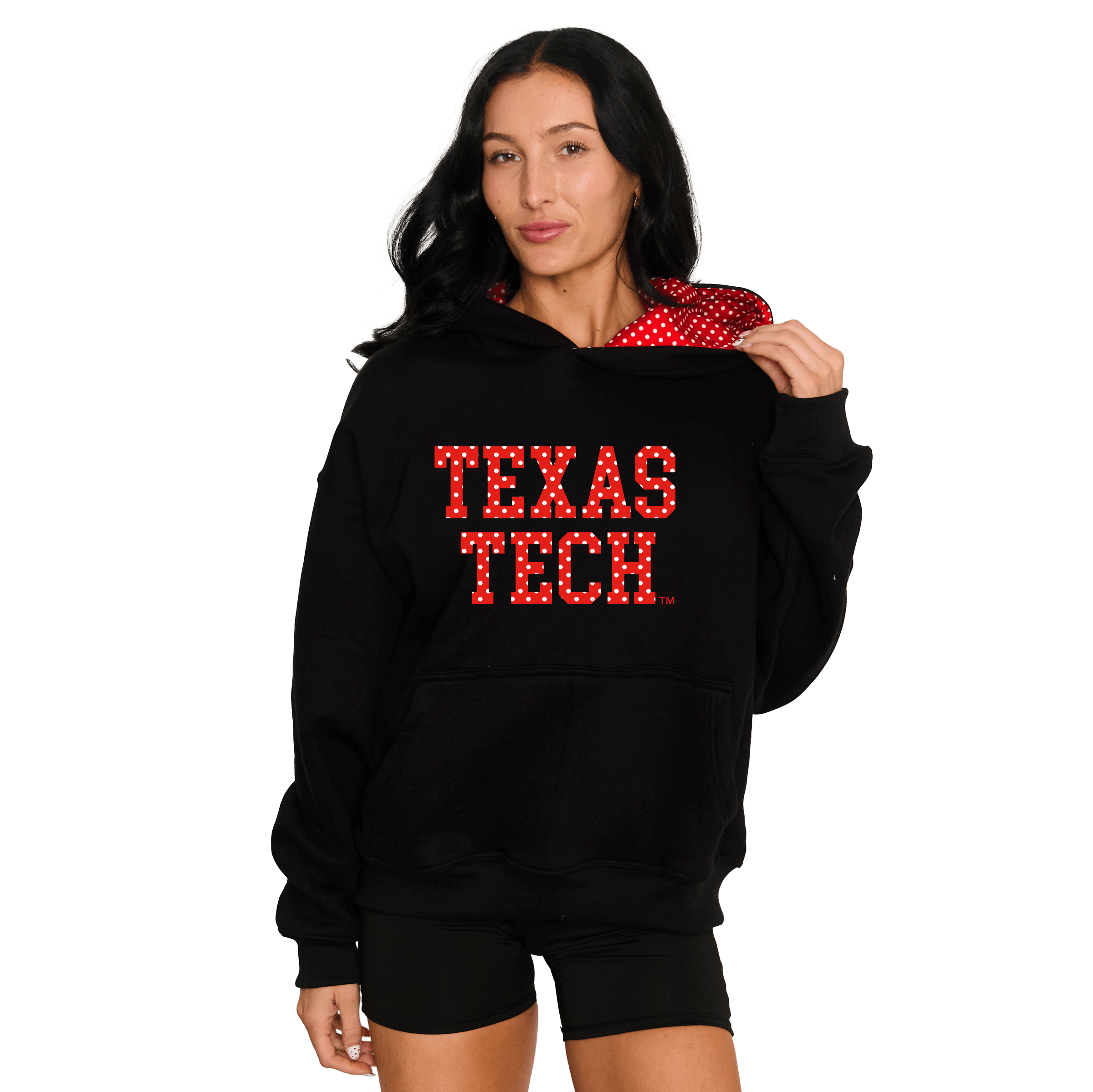 Texas Tech Black Polka Dot Hoodie