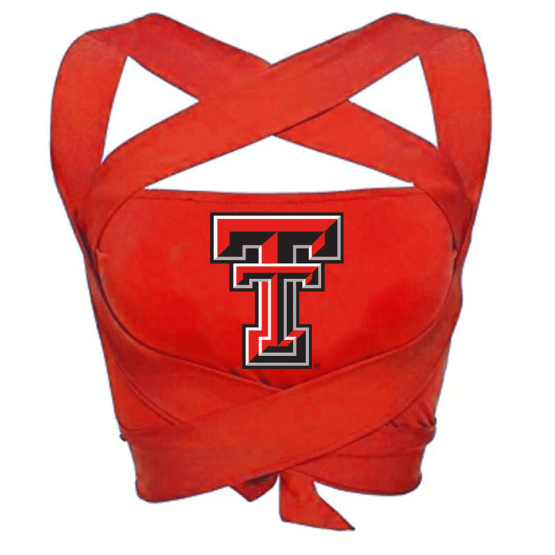 Texas Tech Red Multi Way Bandeau Top