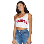 Temple Owls White One Shoulder Top